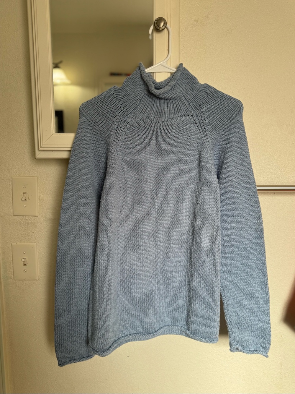 L.L. Bean Light Blue Turtleneck Sweater